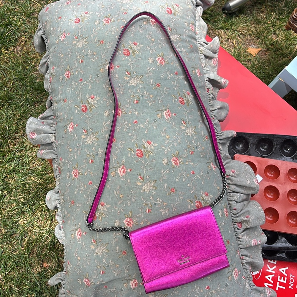 Kate Spade Metallic Pink Shoulder Bag - Picture 2 of 7